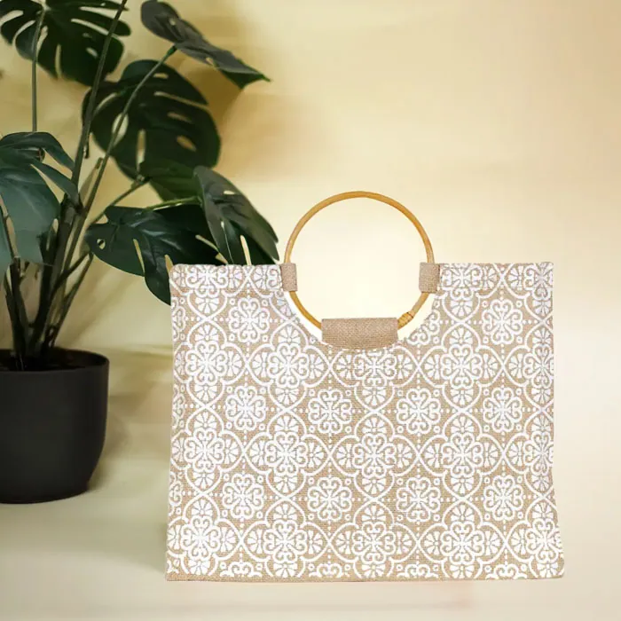 Cane Handle Jute Bags