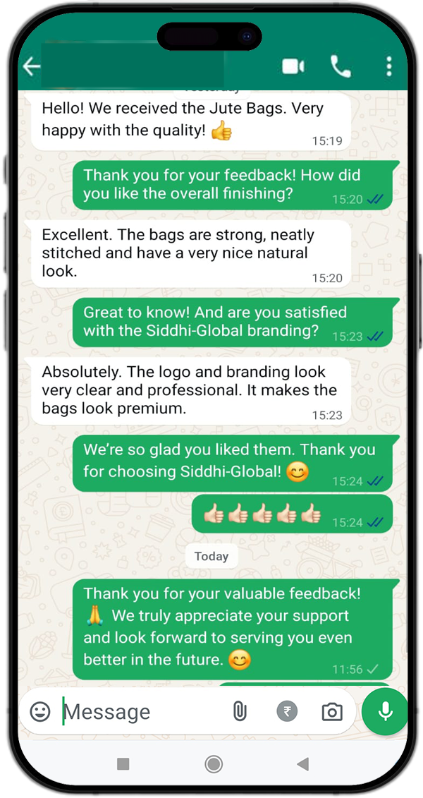 Customer feedback