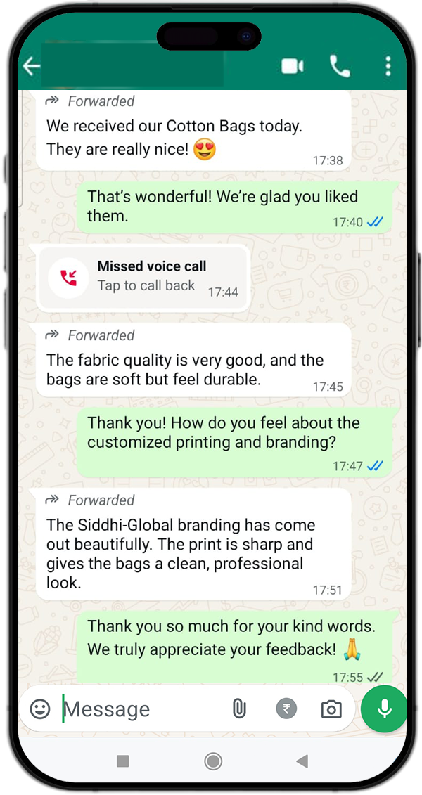 Customer feedback