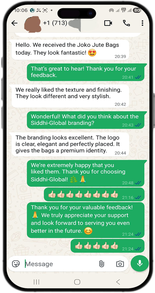 Customer feedback
